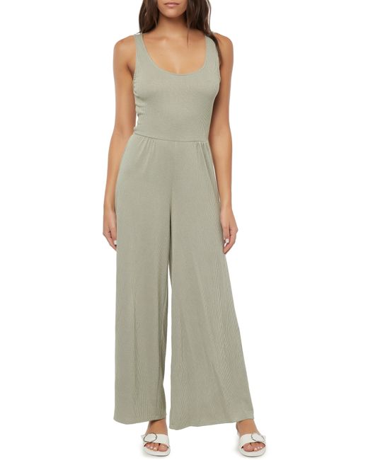 O'Neill Thera Ribbed Jumpsuit Green