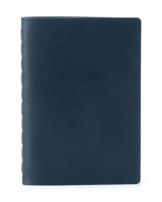 Ezra Arthur Small Leather Notebook Blue