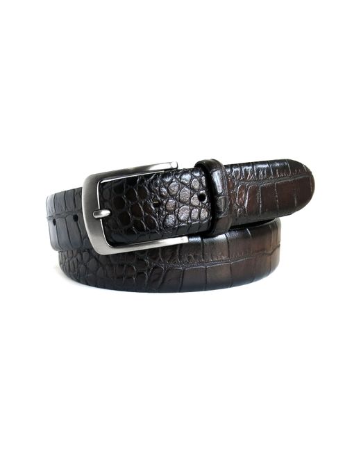 Boconi Croc Embossed Leather Belt