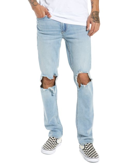 Blank NYC Horatio Distressed Skinny Fit Jeans Blue