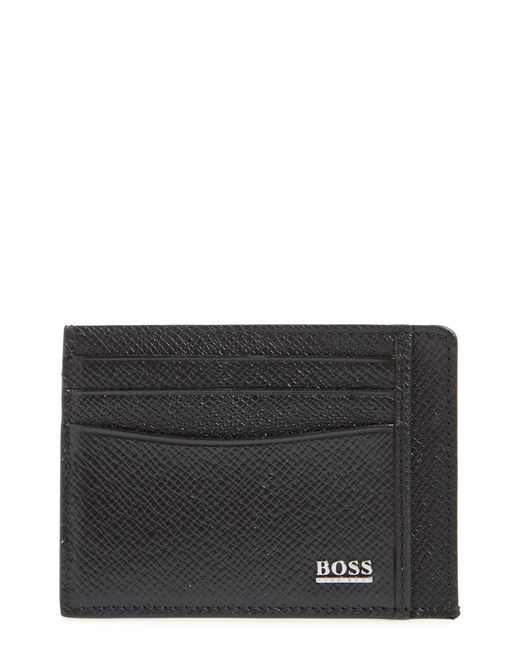Boss Embossed Leather Card Case
