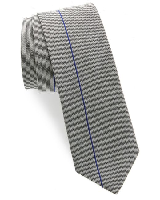 Title Of Work Single Pinstripe Wool Silk Tie
