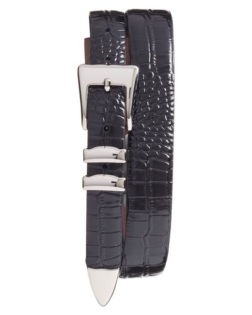 Torino Alligator Embossed Leather Belt