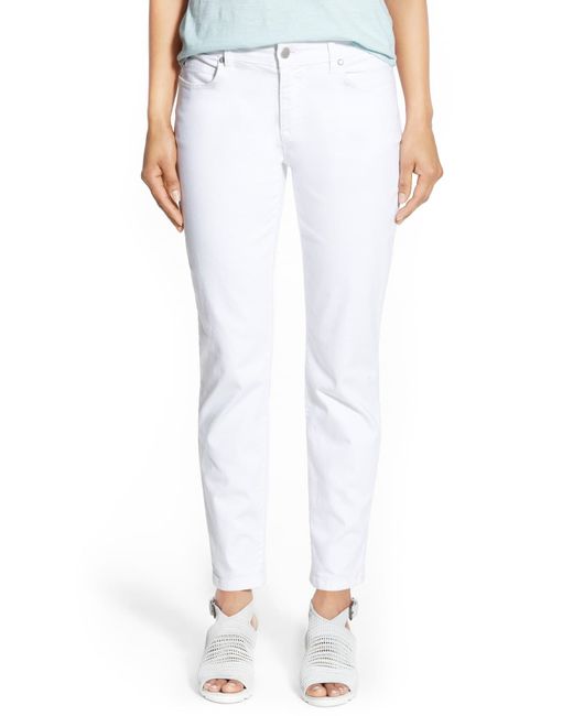 Eileen Fisher Plus Stretch Organic Cotton Skinny Jeans