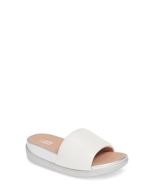 FitFlop Loosh Luxe Slide Sandal White