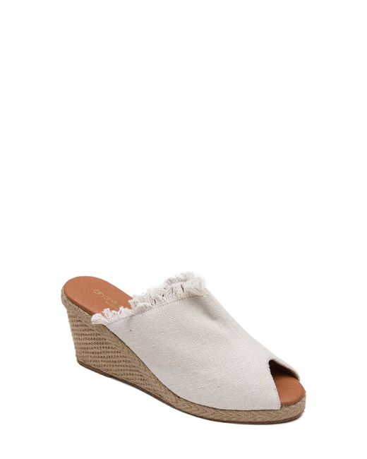 Andre Assous Popy Frayed Wedge Mule