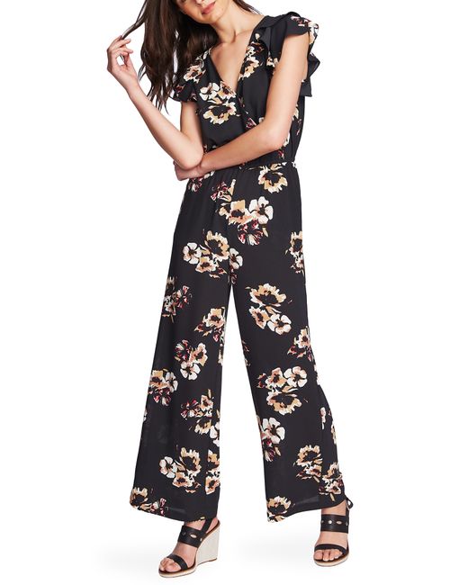 1.State Mirage Wrap Front Flounce Sleeve Jumpsuit