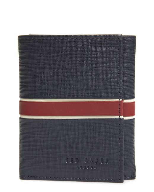 Ted Baker London Strive Rfid Leather Trifold Wallet Blue