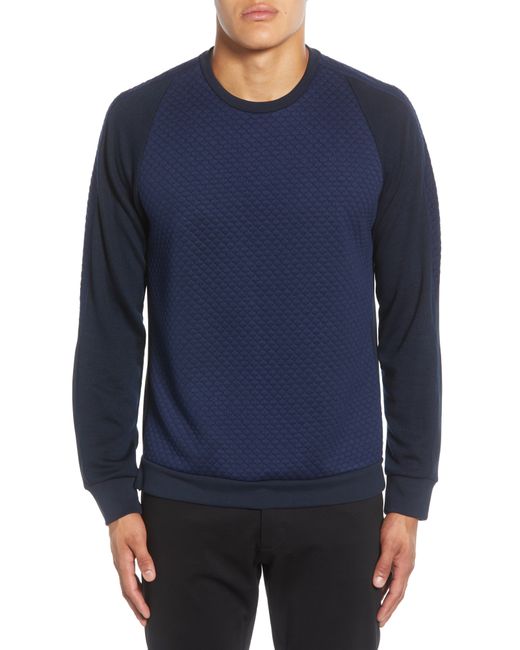 Karl Lagerfeld Colorblock Quilt Texture Pullover