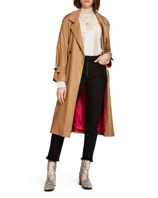 Scotch & Soda Belted Linen Blend Trench Coat