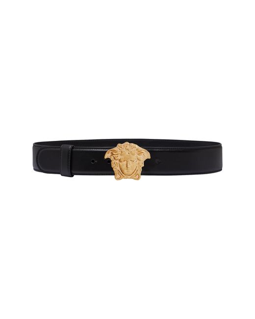 Versace First Line Palazzo Medusa Buckle Leather Belt