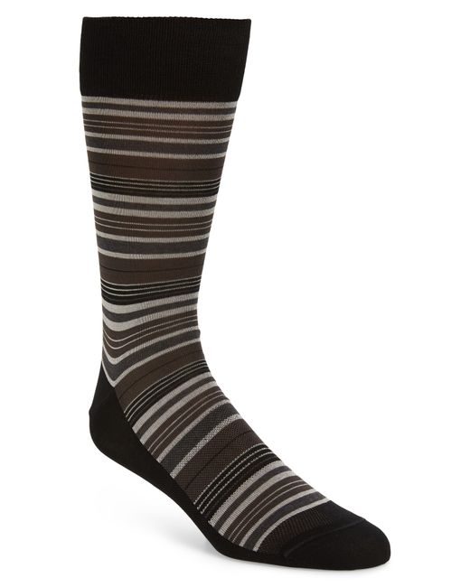 Nordstrom Men's Shop Stripe Socks One Grey