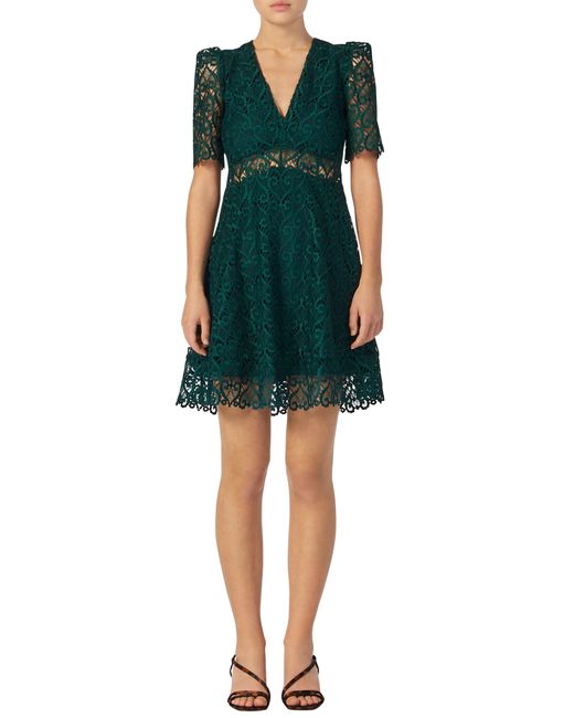 Sandro Hearty Lace Fit Flare Cocktail Dress 6