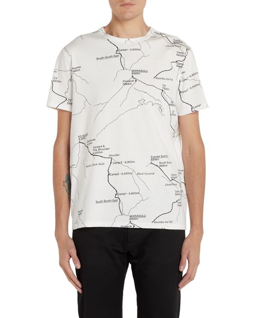 Moncler Map Graphic Cotton T-Shirt