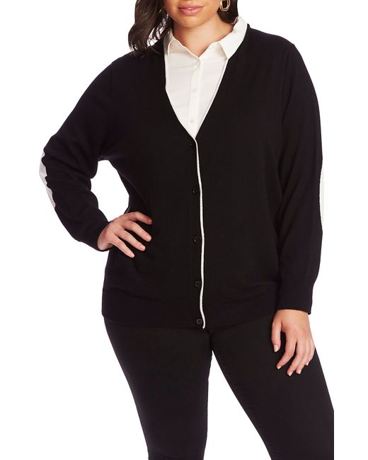 Court & Rowe Plus Elbow Detail Tipped Cardigan
