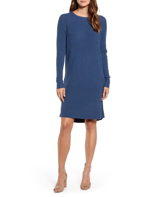 CaslonR Caslon Long Sleeve Thermal Stitch Sweater Dress
