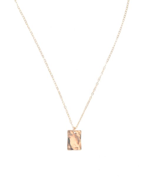 Teressa Lane Jewelry Hammered Rectangle Pendant Necklace