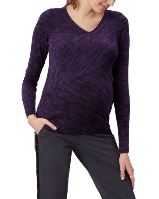 Stowaway Collection Directional Knit Maternity Top Small