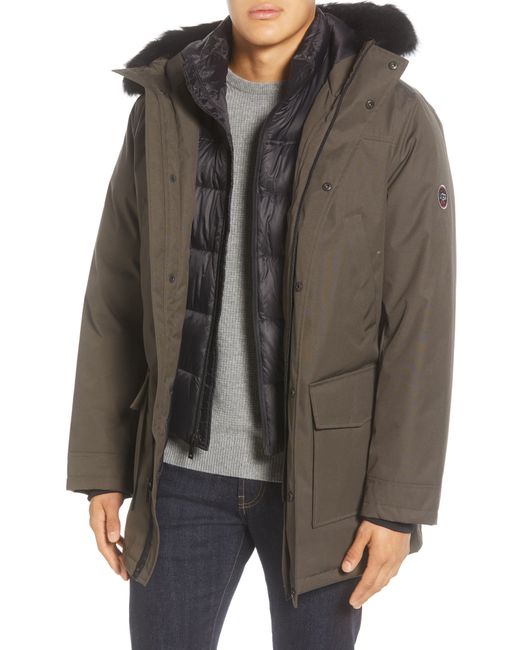 uggr Ugg Butte 3-In-1 Down Parka With Genuine Shearling Trim
