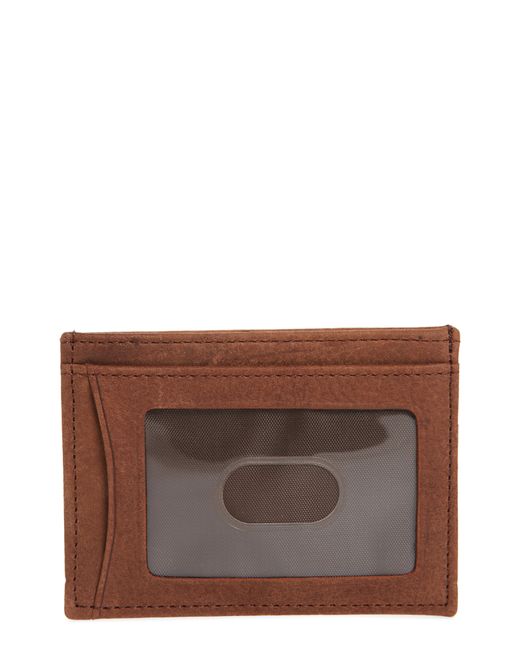 Johnston & Murphy Leather Card Case Brown