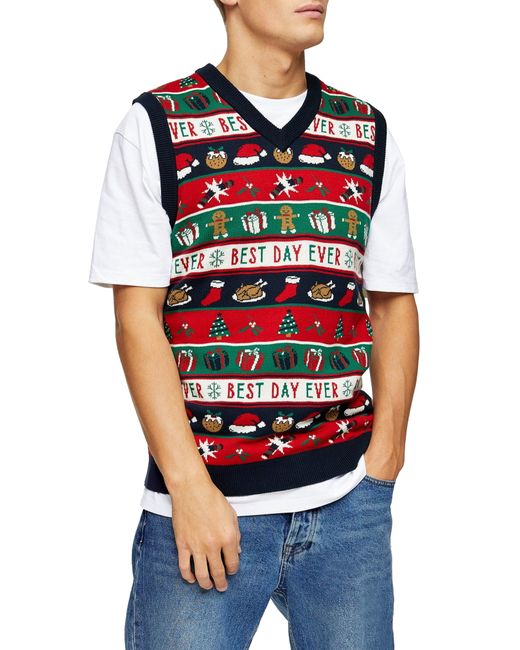 Topman Best Day Ever Holiday Sweater Vest