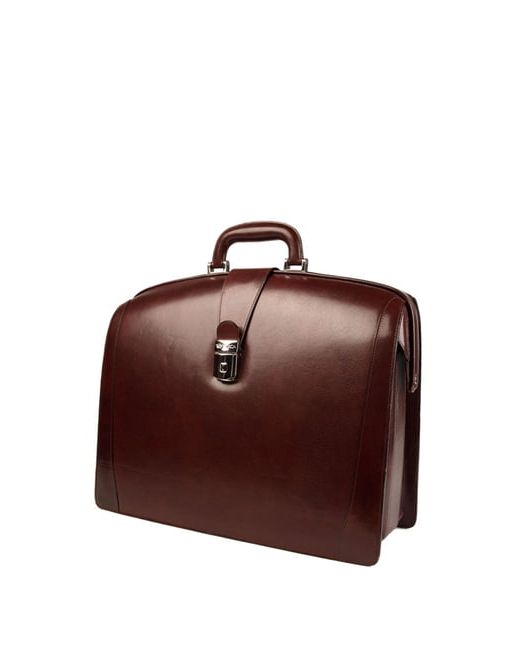Bosca Triple Compartment Leather Briefcase