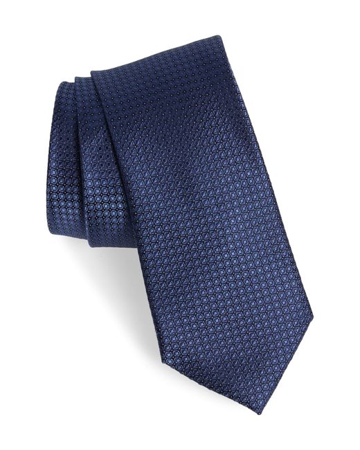 Calibrate Mathson Geometric Silk Tie Blue