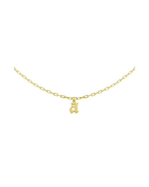 Adina's Jewels Personalized Gothic Initial Necklace