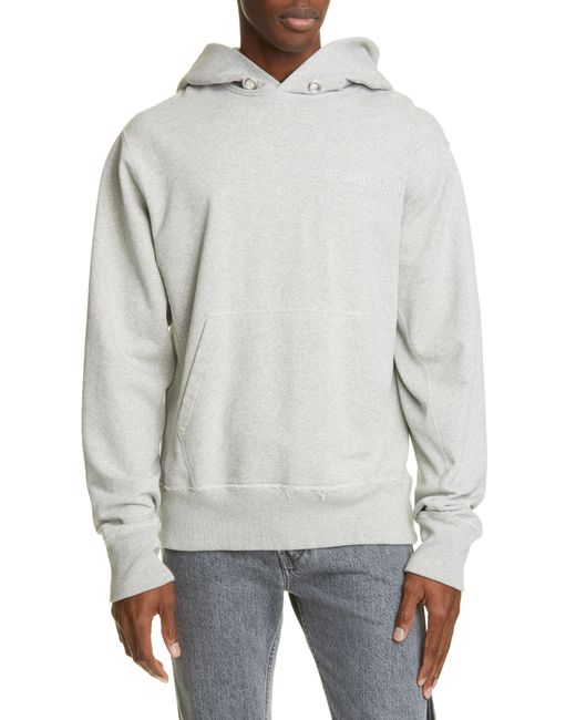 Helmut Lang Oversize Hooded Sweatshirt Grey