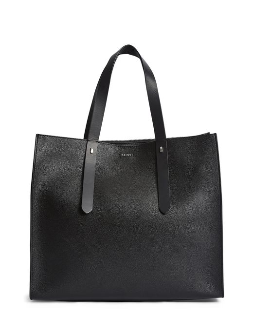 Reiss Swaby Leather Tote Black