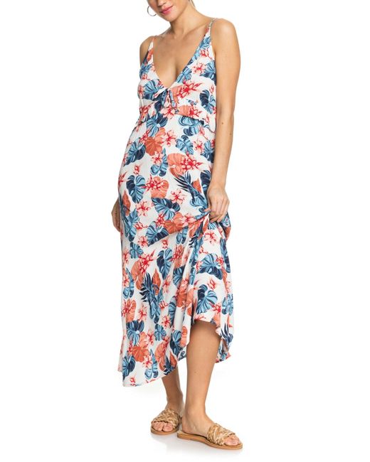 Roxy Close To Sea Floral Print Maxi Dress