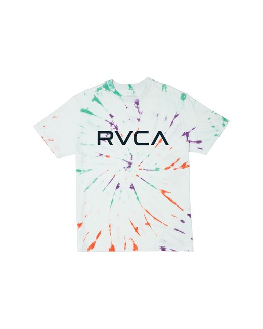 Rvca Tie Dye Logo Graphic Tee Red