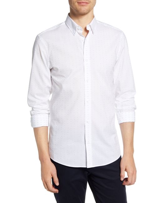 Nordstrom Men's Shop Trim Fit Non-Iron Button-Up Shirt