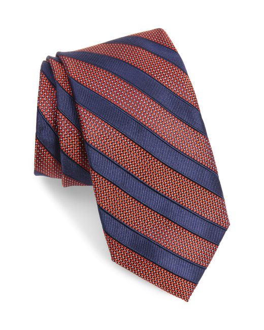 Nordstrom Men's Shop Crawford Stripe Silk Cotton Tie