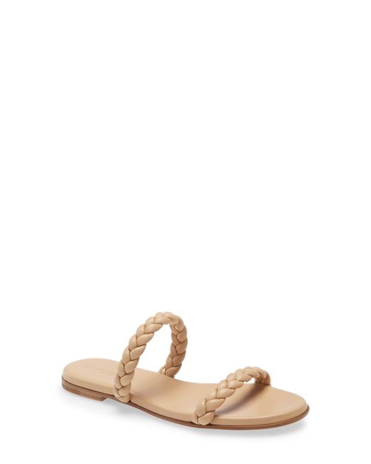 Gianvito Rossi Braided Double Band Slide Sandal