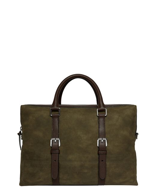 Ted Baker London While Faux Leather Document Green