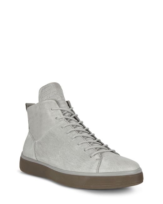 Ecco Street Tray High Top Sneaker Grey