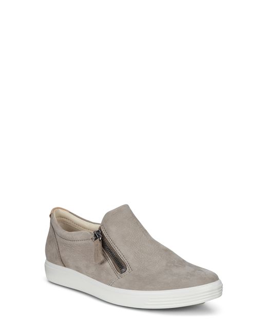 Ecco Soft 7 Side Zip Sneaker Grey