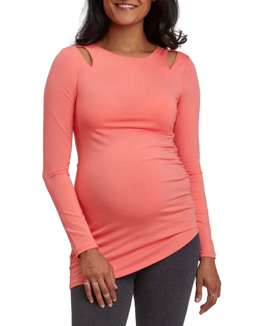 Stowaway Collection Double Keyhole Maternity Top