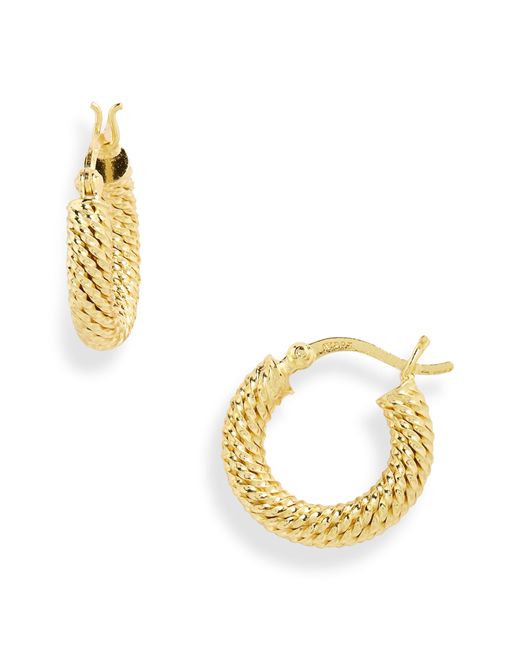 Argento Vivo Sterling Silver Small Textured Hoops