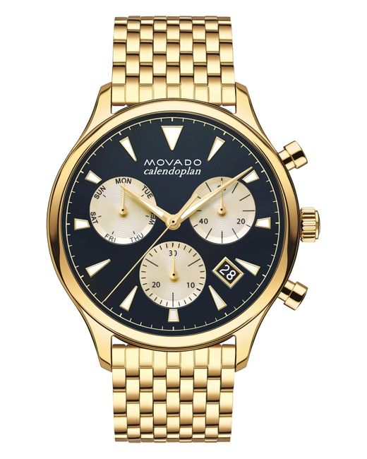 Movado Heritage Chronograph Bracelet Watch 43mm