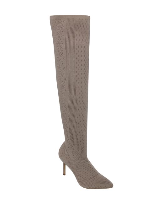 Charles by Charles David Version Pointed Toe Over The Knee Boot Beige