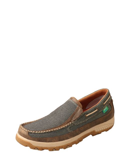 Twisted X Cellstretch Slip-On Moc Toe Driver Green