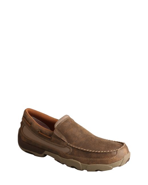 Twisted X Slip-On Moc Toe Driver Brown