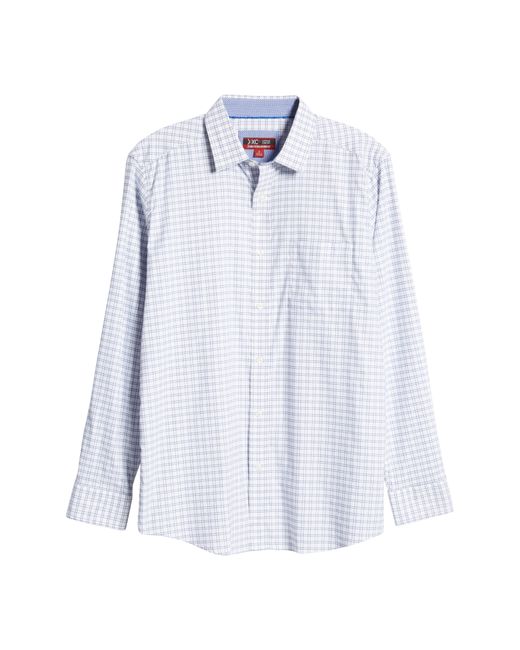 Johnston & Murphy Xc4 Check Button-Up Shirt White