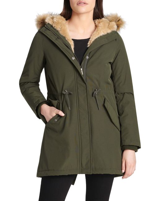 Levi's Arctic Cloth Water Resistant Hooded Parka With Removable Faux Fur Trim