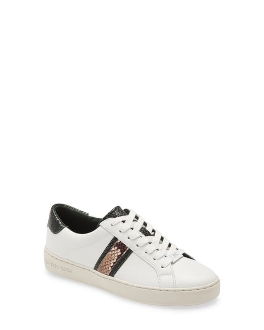 Michael Michael Kors Irving Stripe Lace-Up Sneaker White