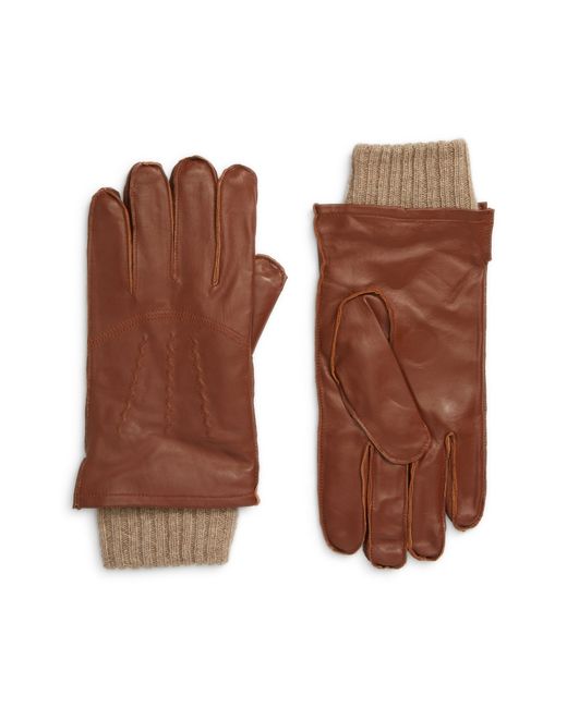 Nordstrom Leather Cashmere Lined Gloves