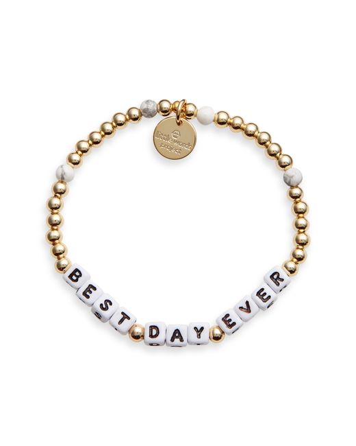 Little Words Project Best Day Ever Beaded Stretch Bracelet
