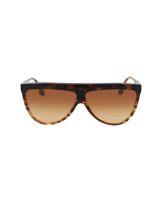 Victoria Beckham 65mm Oversize Gradient Flat Top Sunglasses
